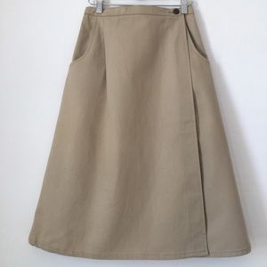 IZOD LACOSTE FOR HER WRAP SKIRT VINTAGE SAFARI